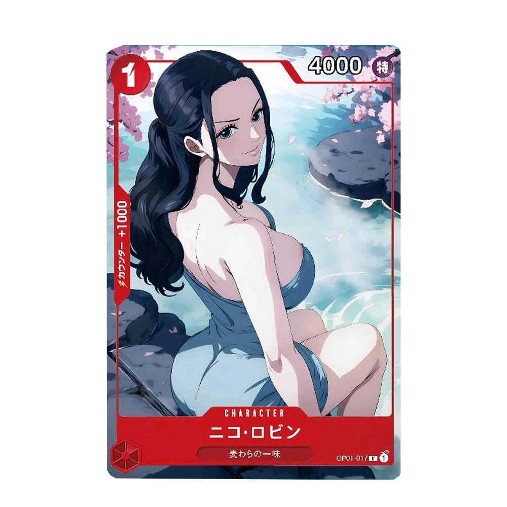 59X86Mm 9Pcs/set Diy One Piece Opcg Uta Hancock Hot Spring Trip Collection Card Perona Color Flash Anime Cards Gift Toys