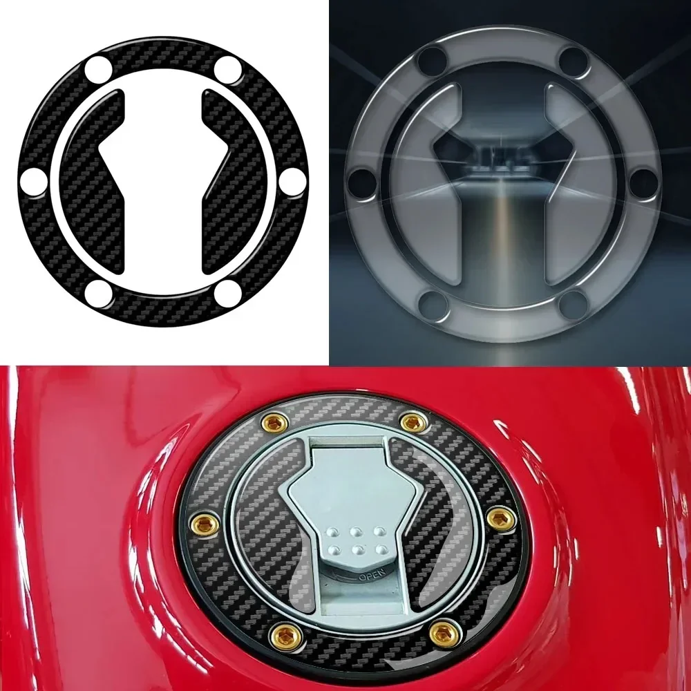 

For MV Agusta Brutale 675 800RR 2018- Motorcycle Fuel Cap Cover Decal Sticker 3D Carbon Look