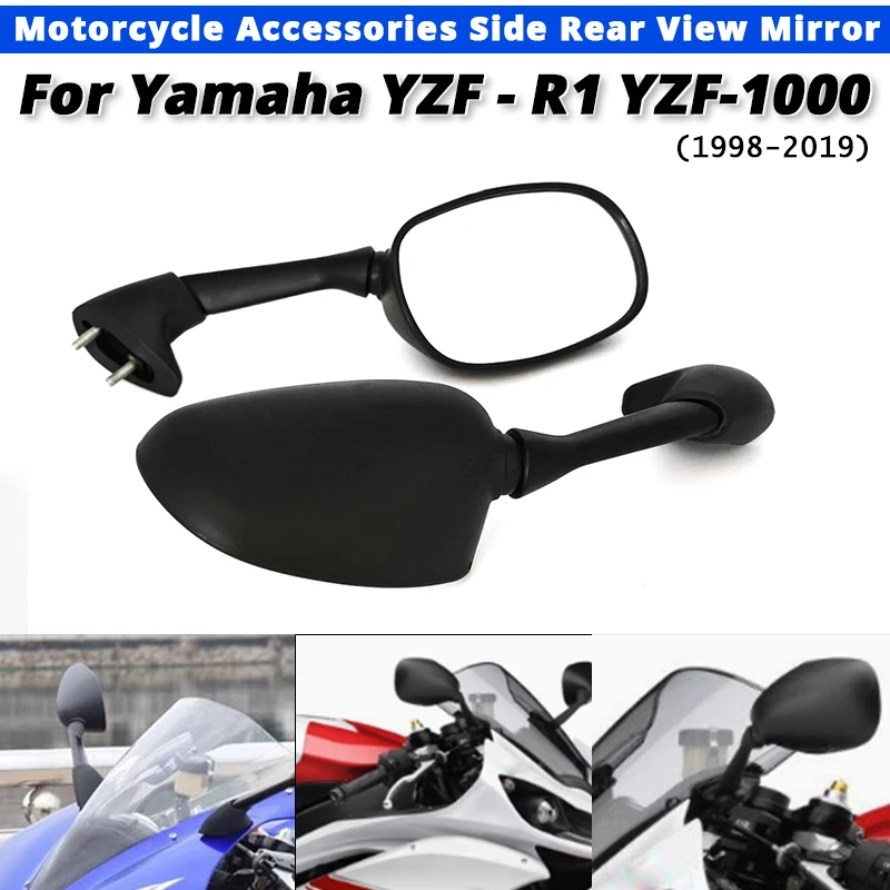 

For Yamaha YZF-R1 YZF-R1M YZF-1000 1998-2007 Motorcycle Accessories Side Rear View Mirror Slip on Yamaha YZFR1 1000