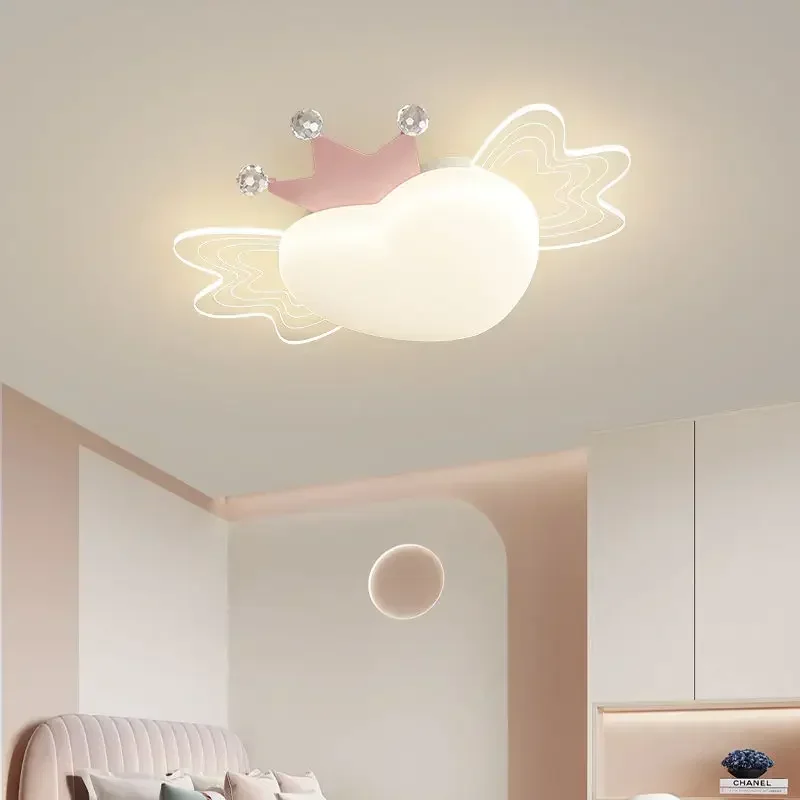 Love Princess Room Light Cartoon Aircraft Boy Bedroom Full Spectrum Eye Protection Ceiling Lamp For Kids Room Home Decor