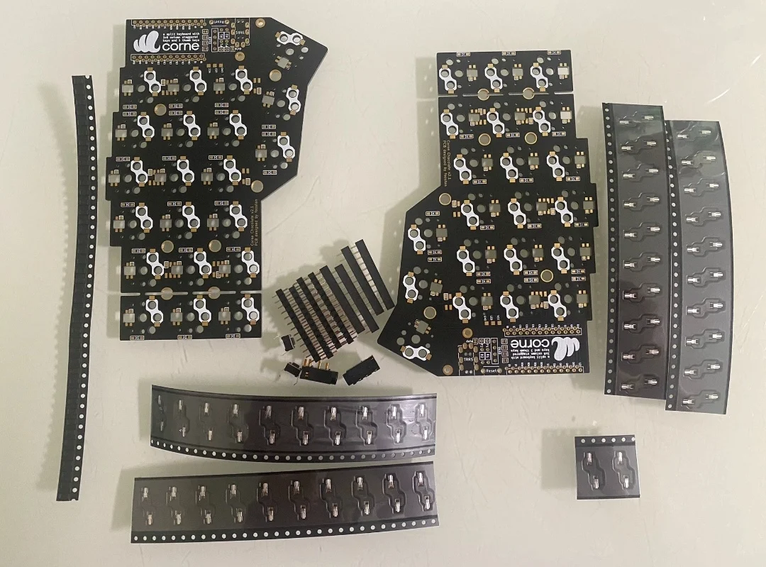 Corne Choc Split Keyboard Accessories Customized Soldered PCB Low Profile Split Keyboard Accessories Customer Assemble All Parts