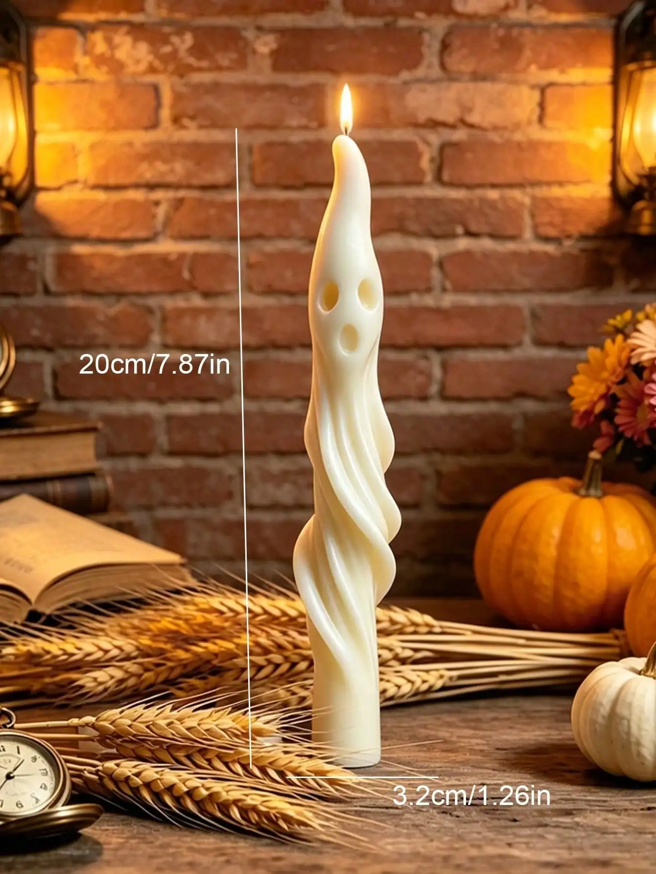 4/2/1 Halloween-Themed Long Strip Ghost Scented Candles, Creative Mummy Design Candles, Halloween Holiday Decoration Atmosphere Props Candles, Trick-Or-Treat Gift Candles