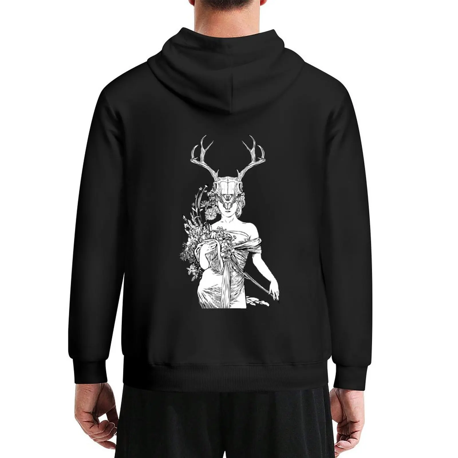 

Witch Sorceress Deer Skull Hoodie korean autumn clothes fashion men mens clothes mens hoodies
