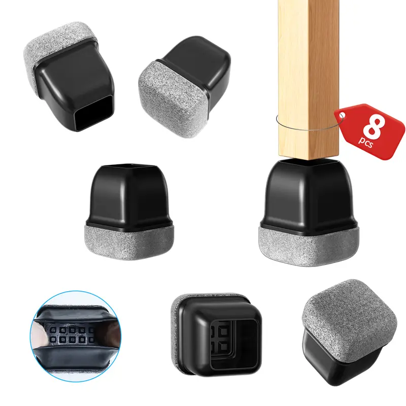 Chair Leg Floor Protectors Felt Foot Cover  Silicone Diagonal with Thick Wrap Felt Pads Furniture Table Feet  Protect Floors - Image 6
