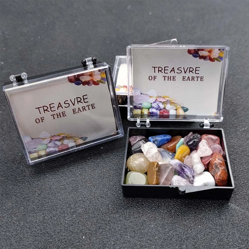 عينة أحجار كريستالية طبيعية جميلة بألوان متنوعة ناعمة للأطفال البالغين