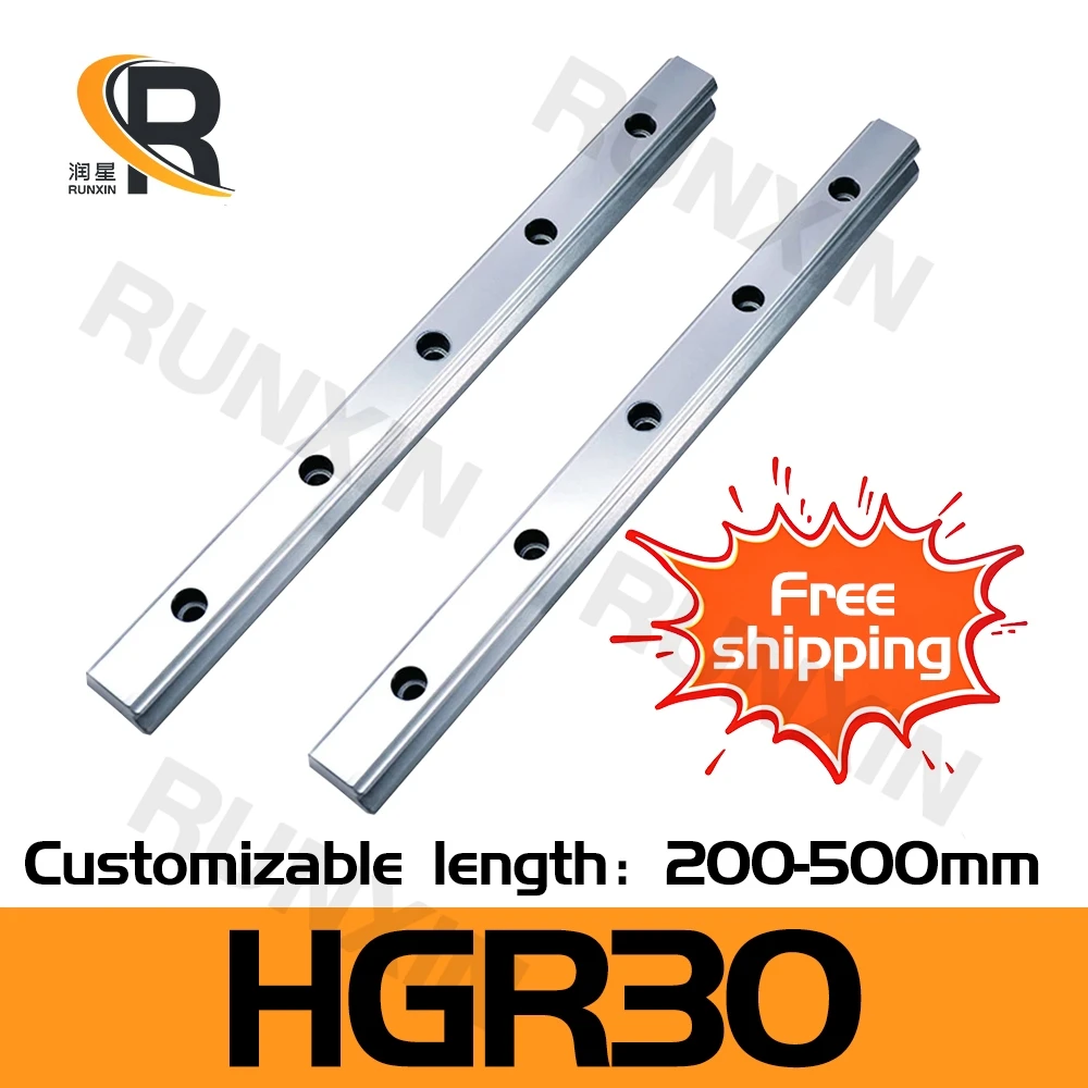 

RXTNC free shipping 2pc HGR30 L200-500mm Square Linear Guide Rail for HIWIN Slide Block Carriages CNC Engraving