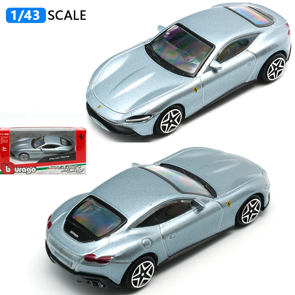 Bburago 1:43 Ferrari Alloy Car Model 1/43 Ferrari Series 458 488 SF90 GTB Luxury Vehicle Diecast  Sports Cars Kid Toy Collection