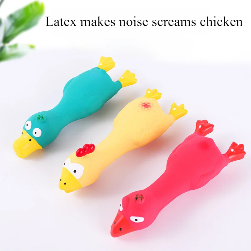 Latex Chicken Filling Cotton Hand Feel Screaming Sound Toy Dog Cat Interactive Pet Supplies