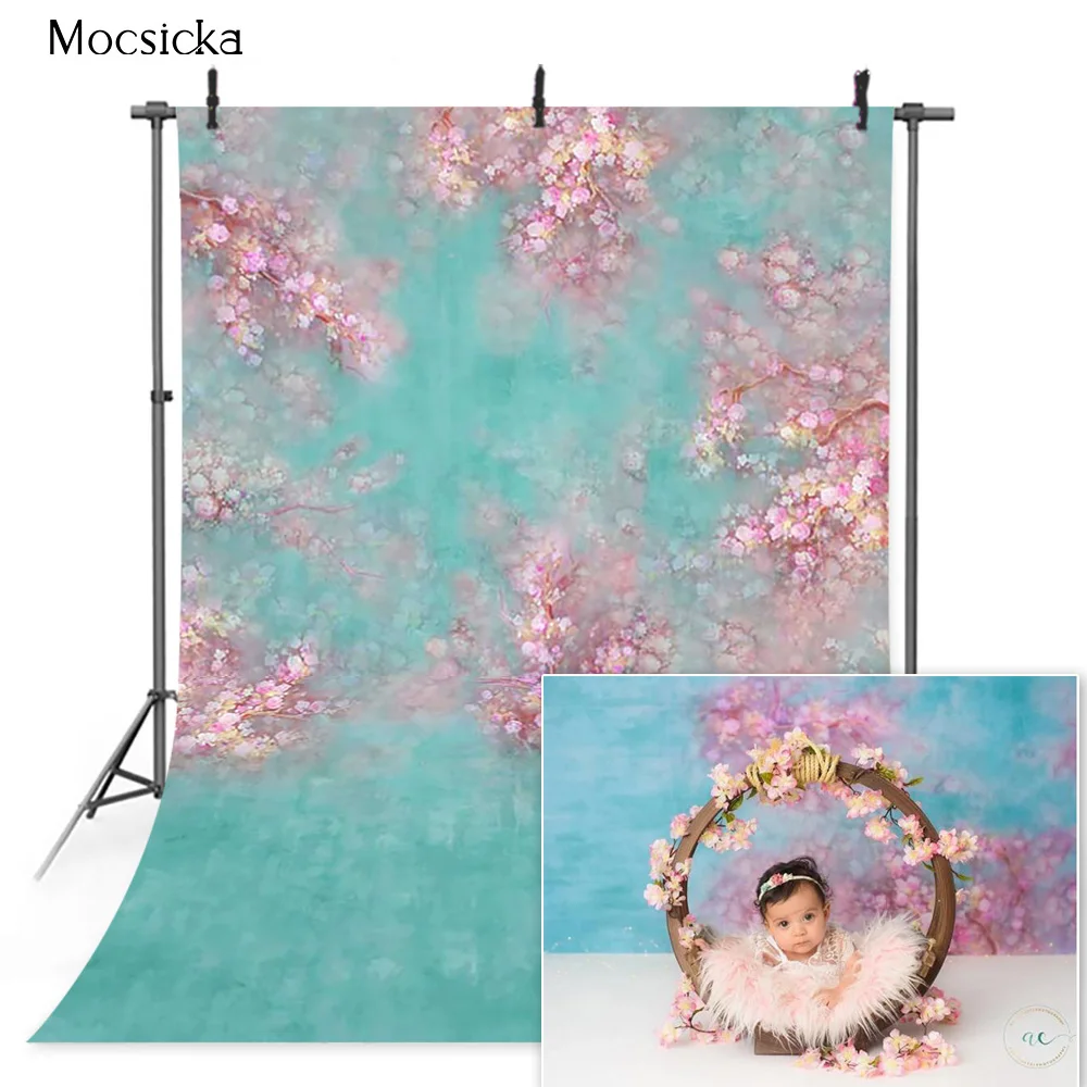 Mocsicka Abstract Texture Photography Background Child Portrait Photo Wallpaper Spring Floral Decoration Studio Photo Backdrop