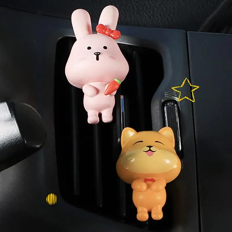 Car Vent Diffuser Cartoon Animal Car Fresheners Vent Clips Odor Fighter Automotive Fragrance Decoration for Car Workplace