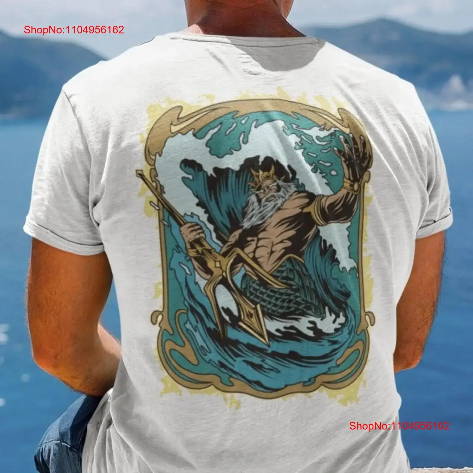 

Greek Poseidon T Shirt Vintage Ancient God Mythology for Art Teacher Lovers Perfect Birthday Anniversary vintage Washed