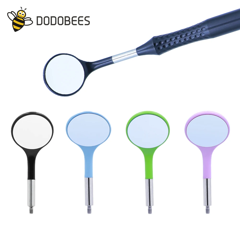

Lab Dental Inspection Mirror Anti-Fog Reflective Oral Scope High-Pressure Sterilizable Super Clear Surface with Metal Handle