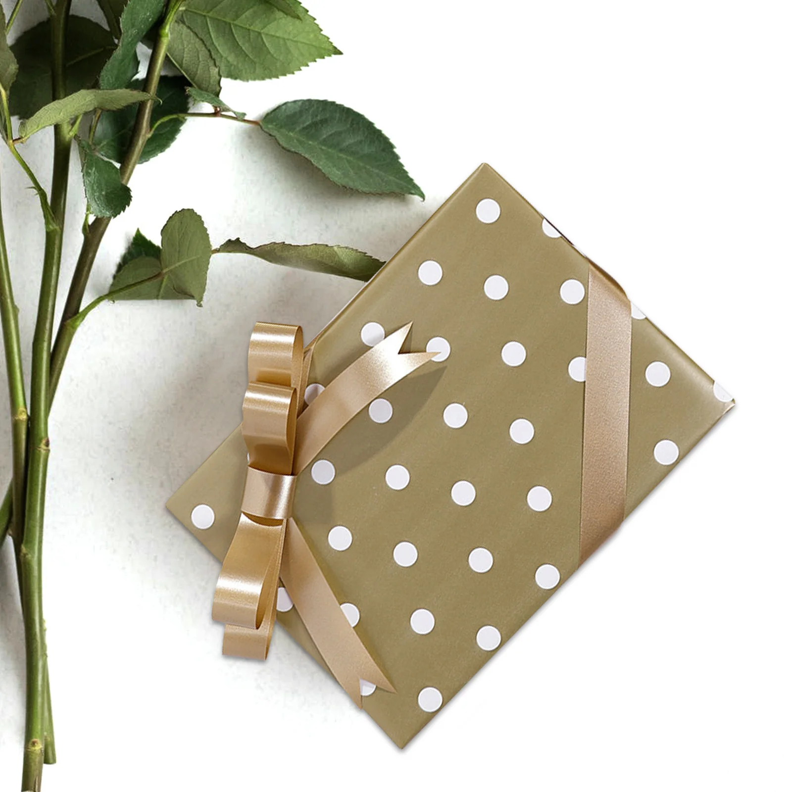 2-rollen cadeaupapier omkeerbaar stippenontwerp voor verjaardag bruiloft feest vakantie Moederdag Valentijnsdag verpakking