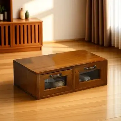 

1Pcs Vintage Computer Elevating Rack Wooden Desktop Storage Box Organizer Storage Rack for Office Students Makeup