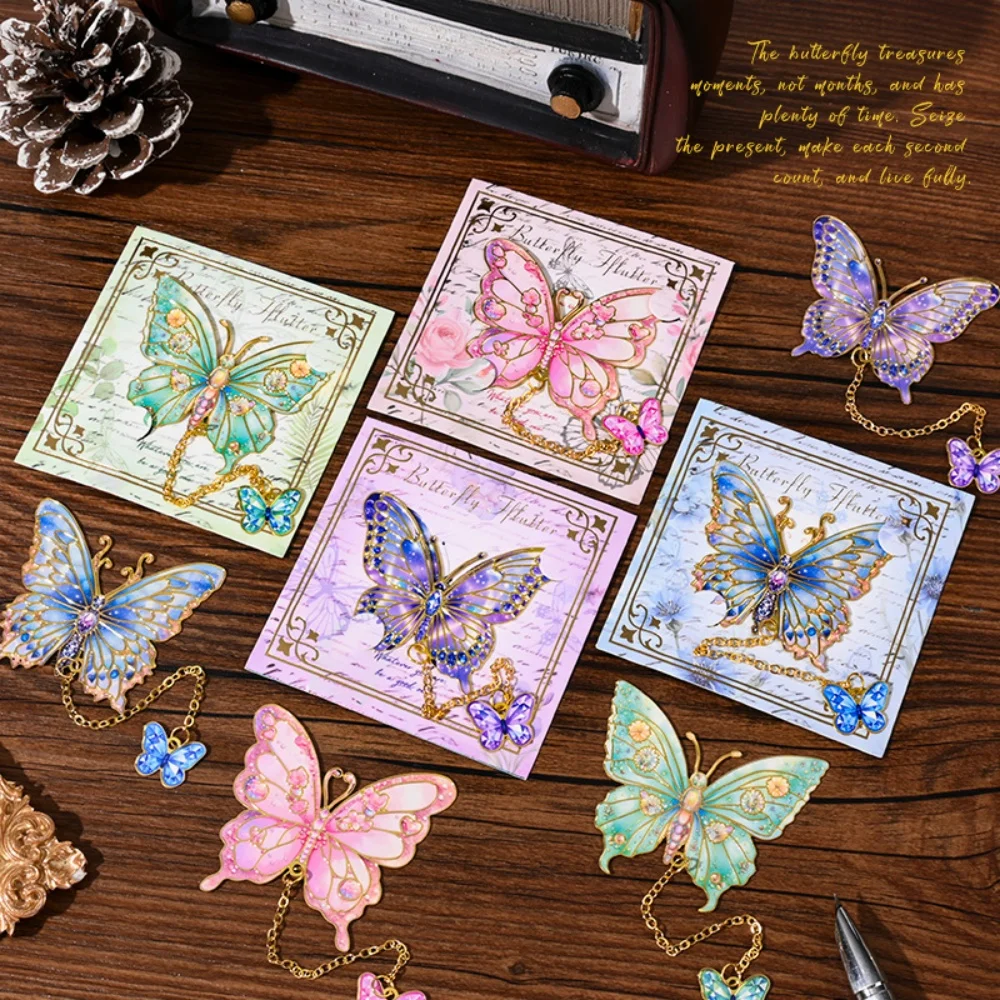 Marcador de metal de mariposa retro con estilo exquisito y sofisticado, mezclan un toque fresco y artístico para el libro de lectura