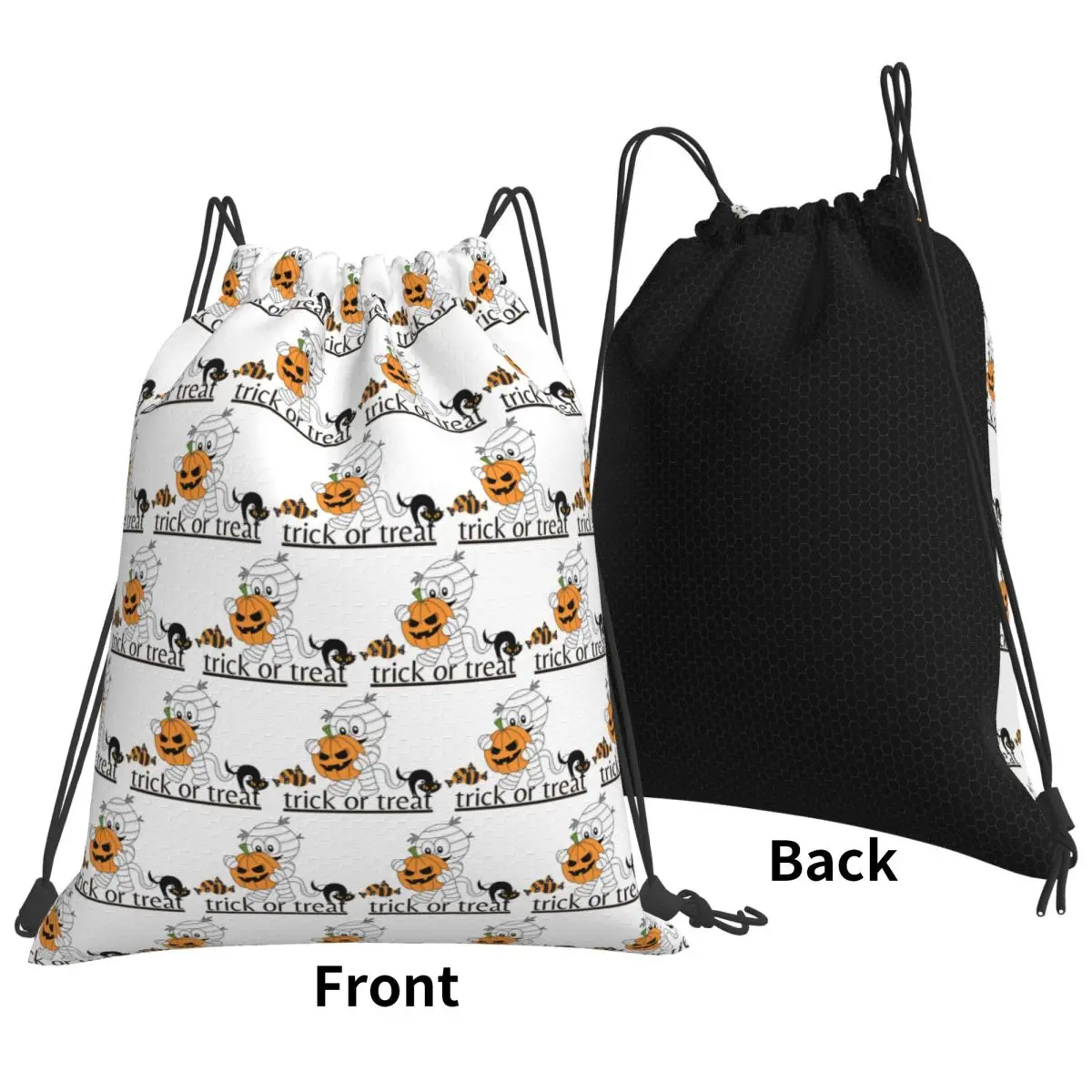 Trick Or Treat (Mummy) Backpacks Multi-function Drawstring Bags Sports Bag Book Bags for Man Woman Students