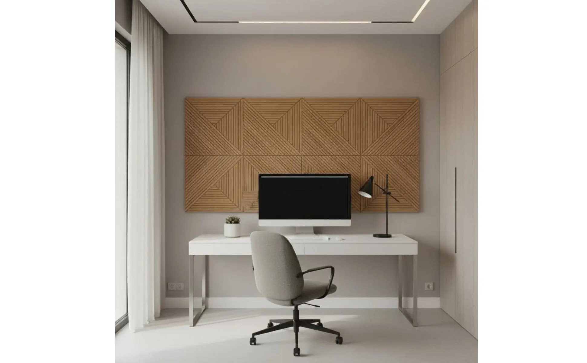 Wood Grain Acoustic Panel Reduce Reverberation Three-Dimensional Decorative Wall Panel autoAdhesive Acoustic Foam Flame
