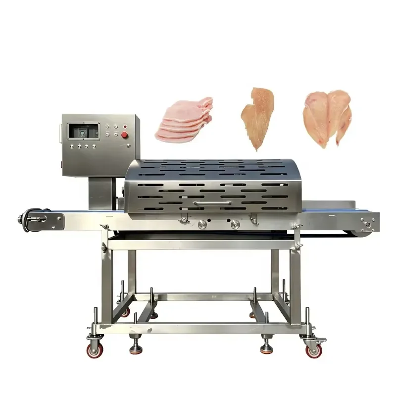 Hot Sale 3600 Pcs/H High Precision Uniform 2-45mm Multi-Layer Meat Slicing Machine For Fresh Chicken Fillet Production