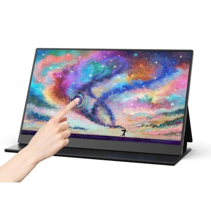 15,6 inch QLED draagbare monitor Klassieke stijl 60 Hz met touchscreen 1080P voor laptop Telefoonschakelaar Hoge kleurengamma FreeSync TV