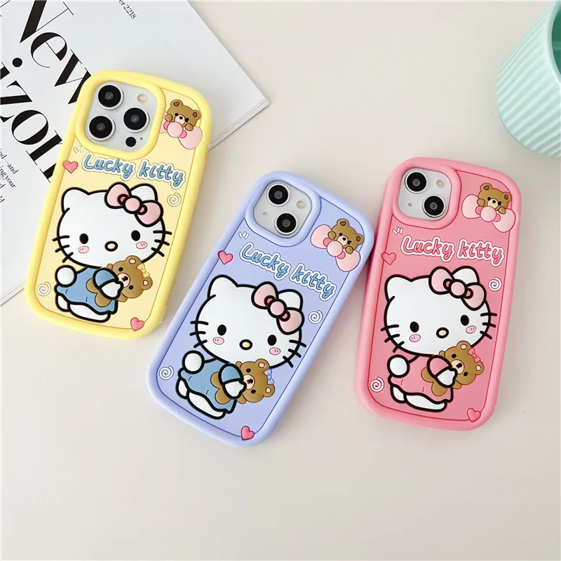 

Sanrio Hello Kitty Phone Case For iPhone 15 14 13 12 11 Pro Max XR XS MAX 7 8 Plus Cute My Melody Kuromi Pochacco Cartoon Case