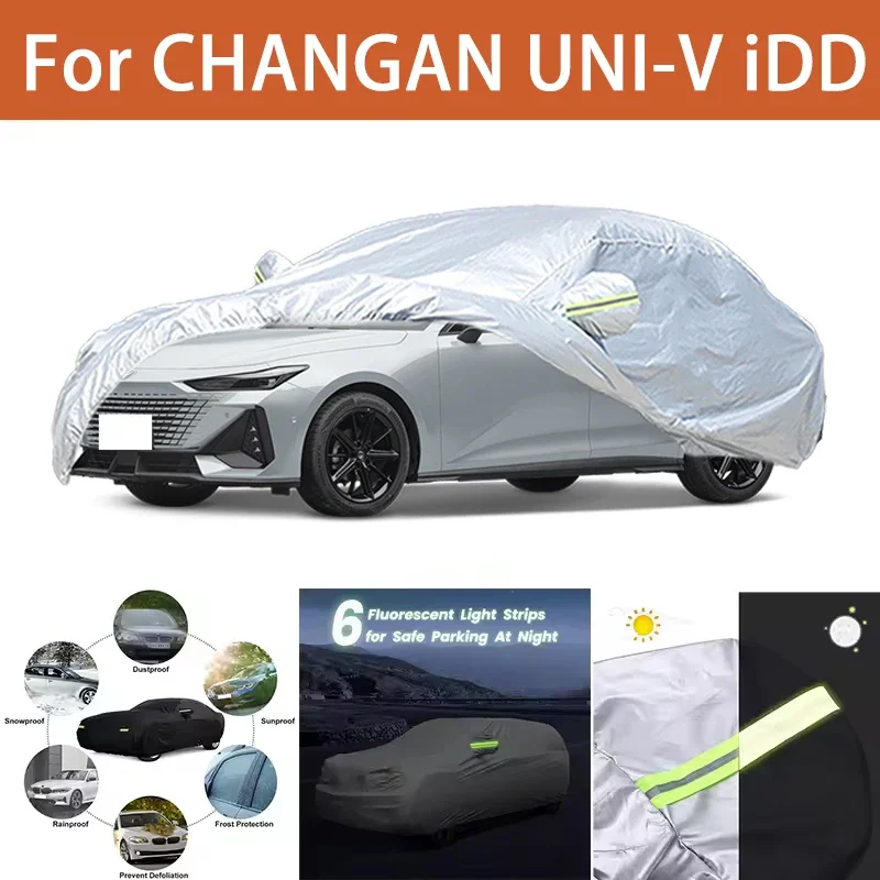 

For CHANGAN UNI-V IDD Car Cover Outdoor Protection Covers Snow Sunshade Waterproof Dustproof Exterior UV Car Accessories