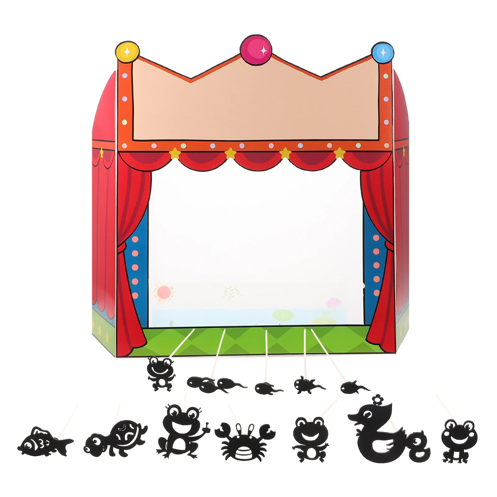 

Shadow Puppet Kit Puppet Stage Theater Educational Toy Shadow Puppets H made Craft Science Project Kindergarten Prop