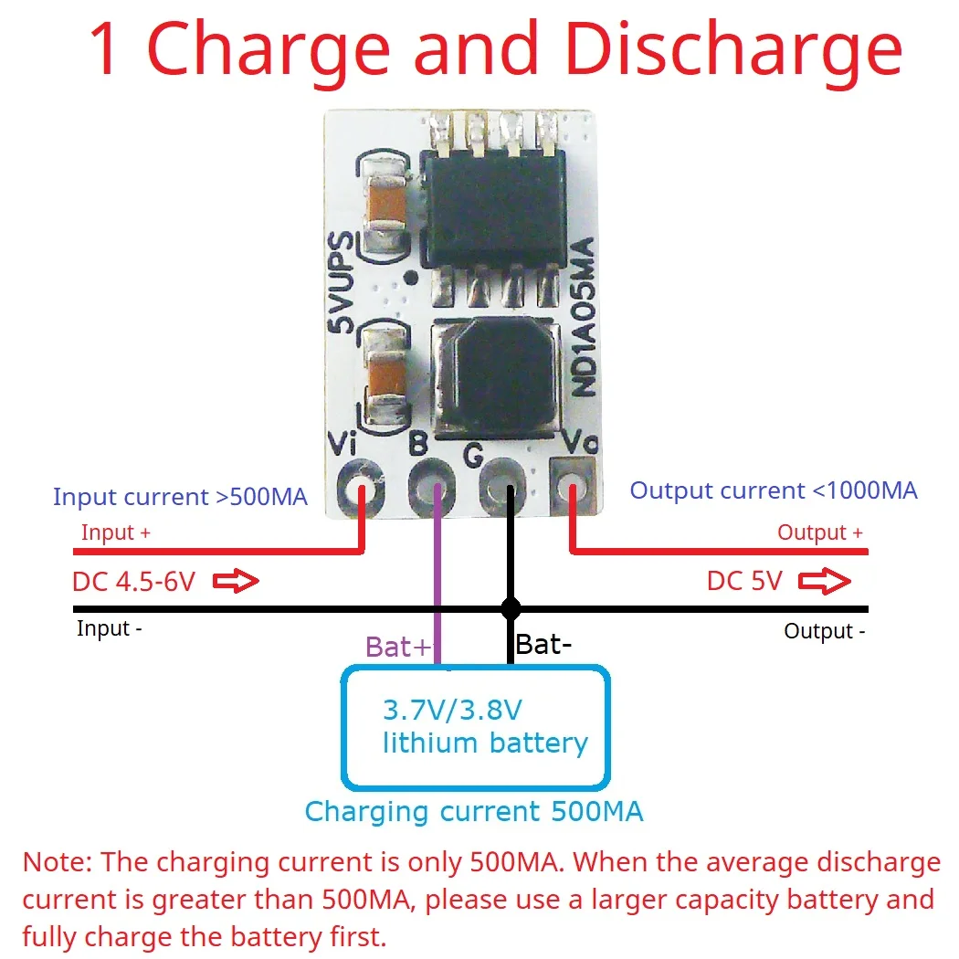 UPS Module 5V 1A 3.7V 4.2V Li-Ion Battery Charge Discharge Board for Arduino UNO MEGA2560 ESP32 Uninterrupted Power Supply