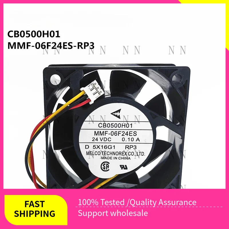 

GGT FOR Mitsubishi Driver MR-J3 Fan CB0500H01 MMF-06F24ES-RP3 24VDC 0.10A 6025 3-pin