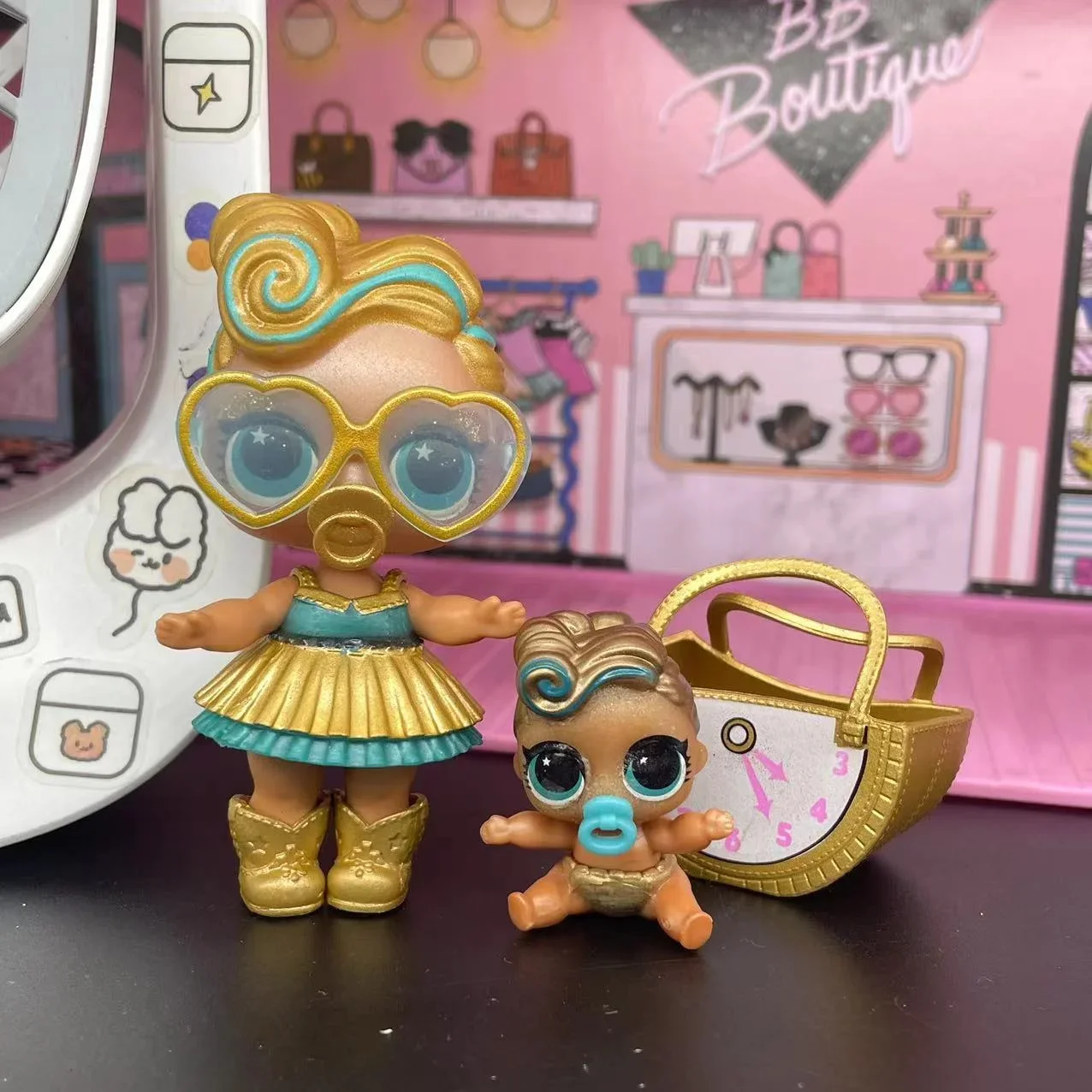 Lol Puppen Schwestern Set eine große und eine kleine Figur zwei Puppen schwestern enthält Puppen kleider und Accessoires Mädchen Spielzeug