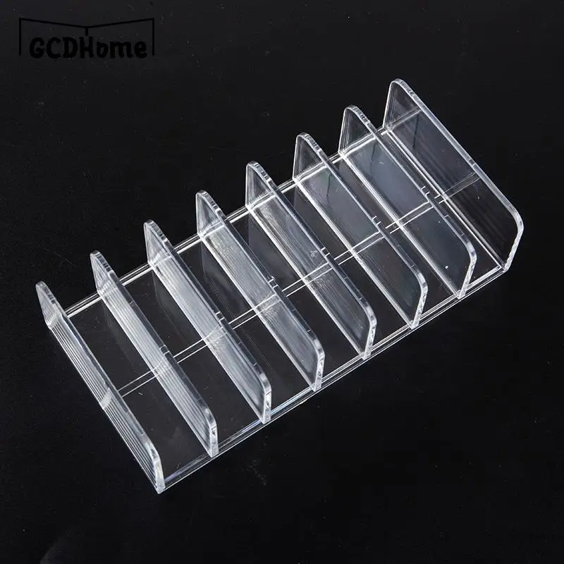 7 Grids Clear Acrylic Eyeshadow Compact Organizer Drawer Organization Transparent Slot Cosmetics Case Divider Makeup Storage Box