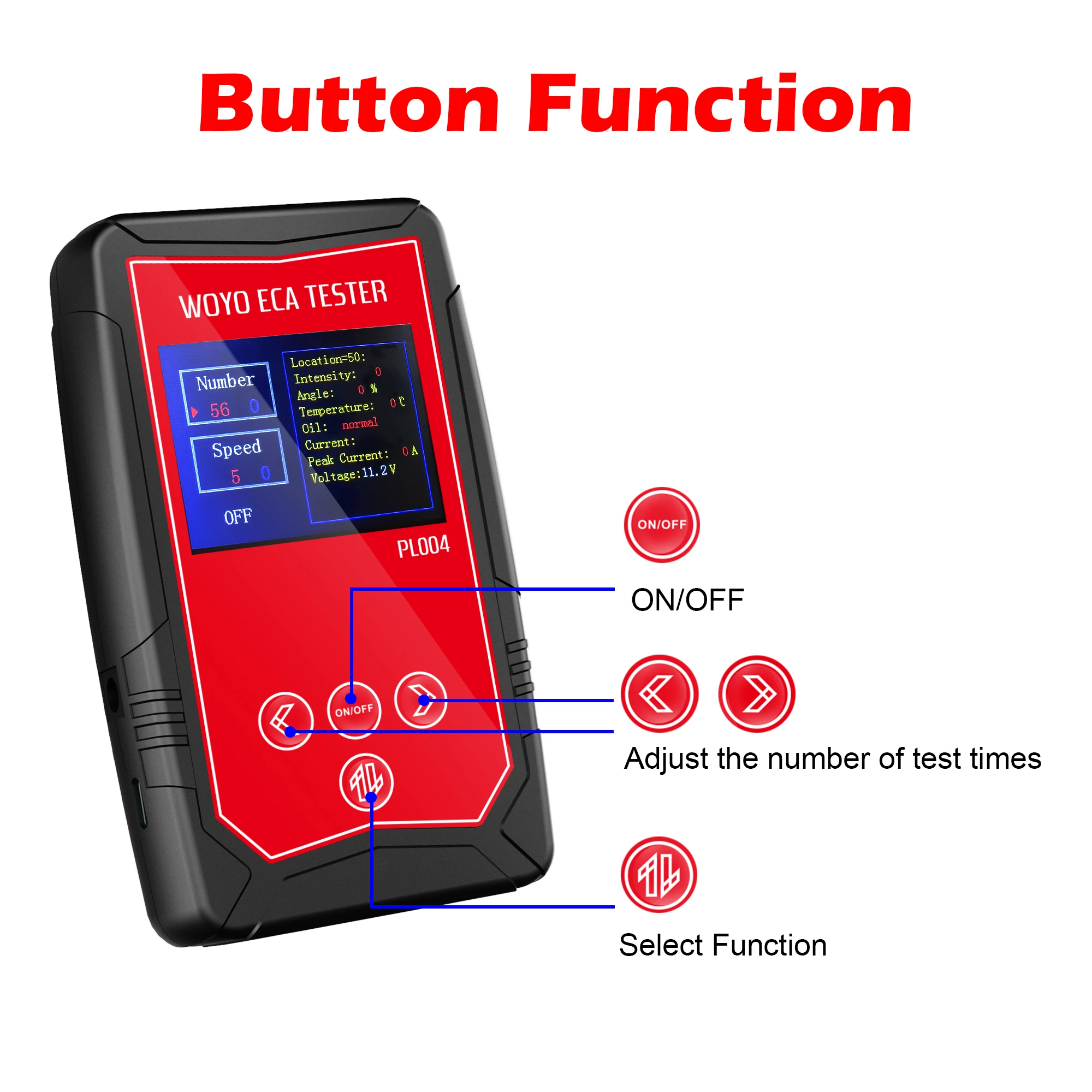 Probador WOYO PL004 ECA para actuador de embrague eléctrico Scania, herramienta de diagnóstico de camión, módulo de prueba en banco, herramienta de taller de reparación