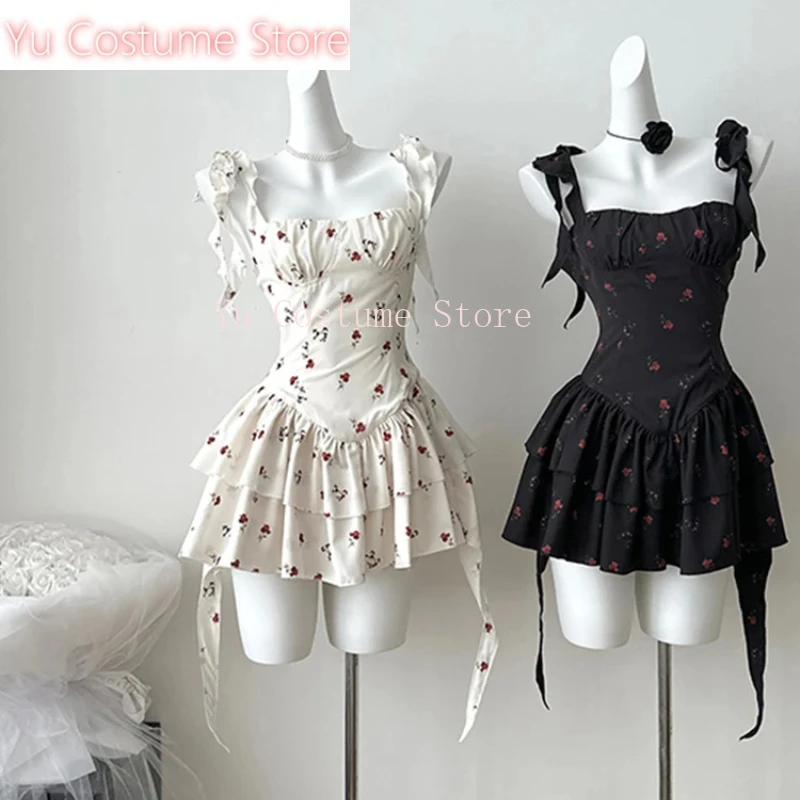 

Summer Korean Cute Core Sweet Prom Gown Mori Girl Sweet Ballet Core Mini Dress Evening Women Coquette One-Piece Party Yu Costume