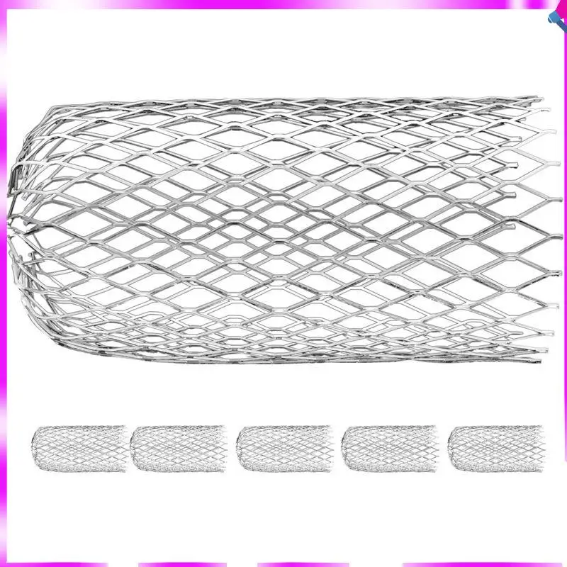 

Защита для водосточных желобов N96R, 6 штук, 3-дюймовый расширяемый алюминиевый фильтр-сетка для предотвращения засоров листьями