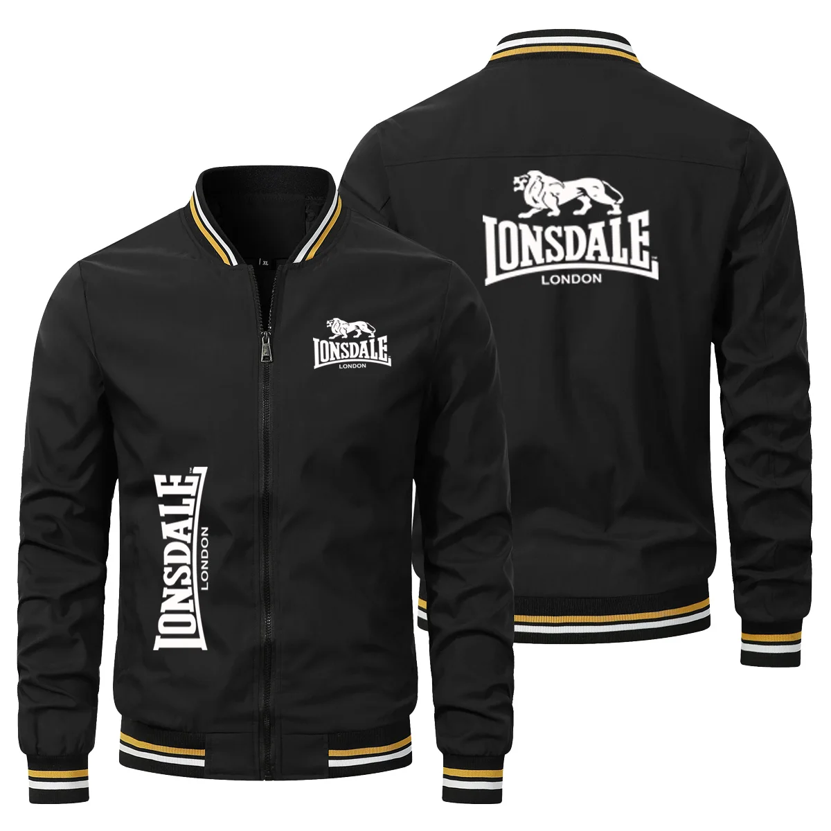 

V-neck jacket, zipper casual jacket, outdoor sports jacket, men's windproof jacket LONSDALE loose jacket S-5XL large size