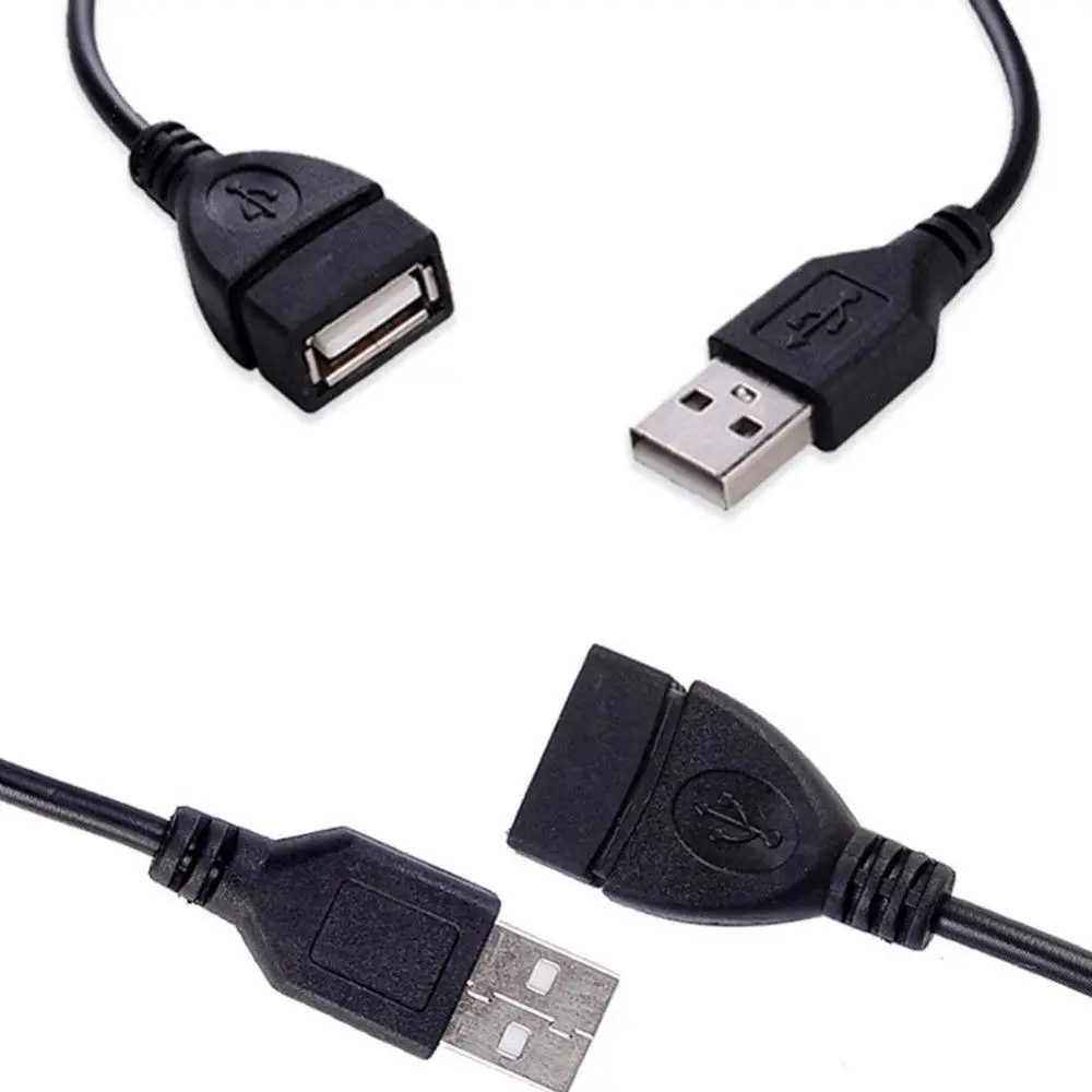 1 متر USB 2.0 تمديد كابل ذكر إلى أنثى مزامنة البيانات سلك سلك مهايئ موصل ل القرص الصلب اللوحي
