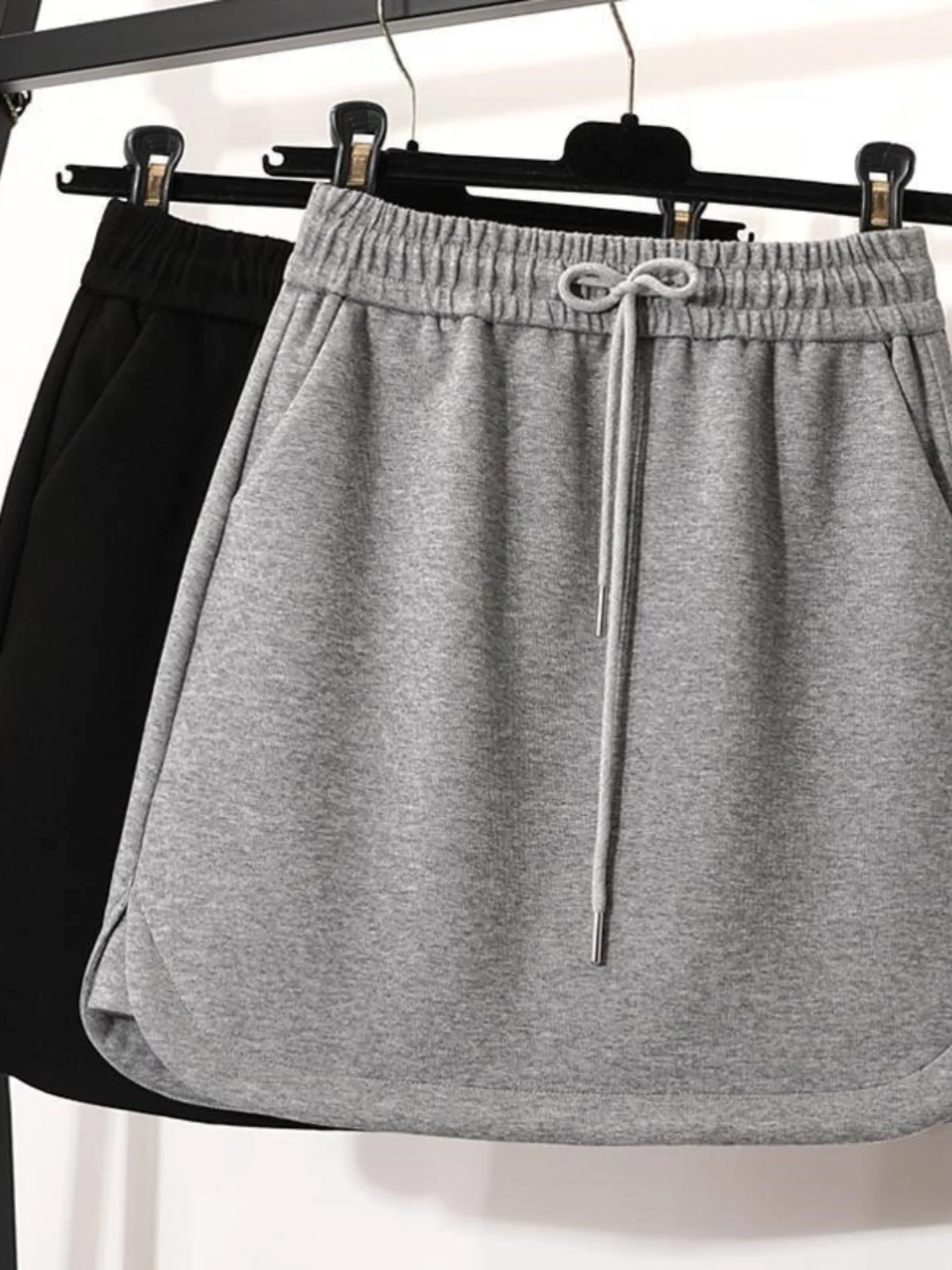 

Spring Autumn plus Size Women's High Waist Slimming Color Skirt Korean Sle Commute A-Line Skirt ort Length