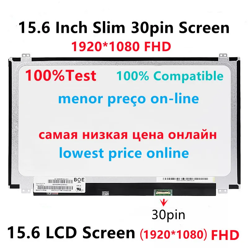 New! 15.6 Inch EDP Laptop LCD Scree 1920x1080P FHD NT156FHM-N41,NT156FHM-N31,B156HTN03.8,N156HGE-EB1,N156HGE EA1,N156HGE EA2