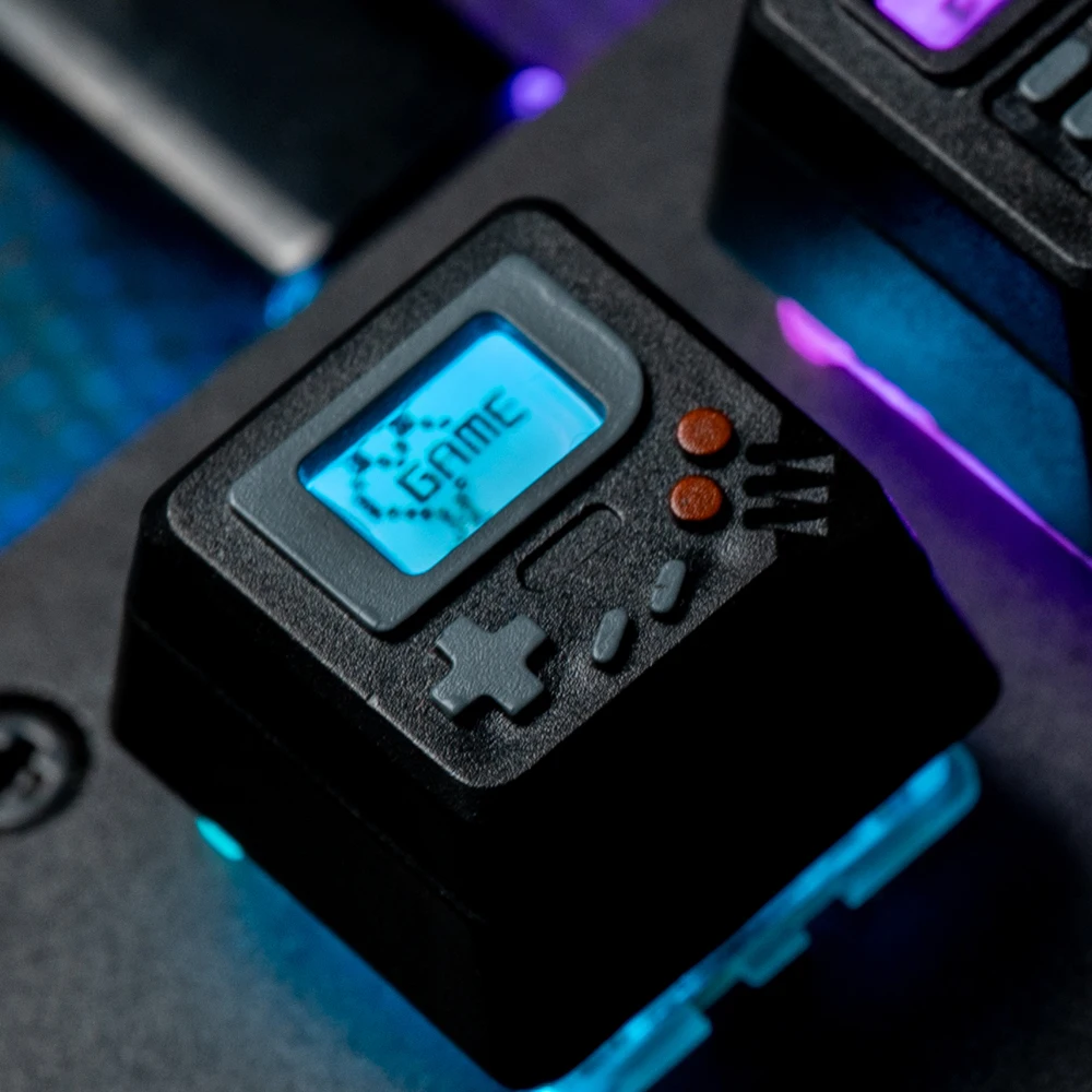 mini mechanical keyboard translucent keycap detachable panel replacement display content gameboy bully