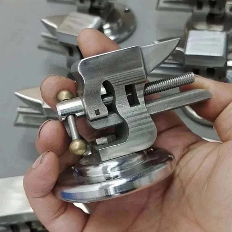 Mini DIY Handmade Watch Repair Tool 304 Stainless Steel Bench Pliers With anvil 1 Inch Adjustable Desktop Clamp with Swivel Base