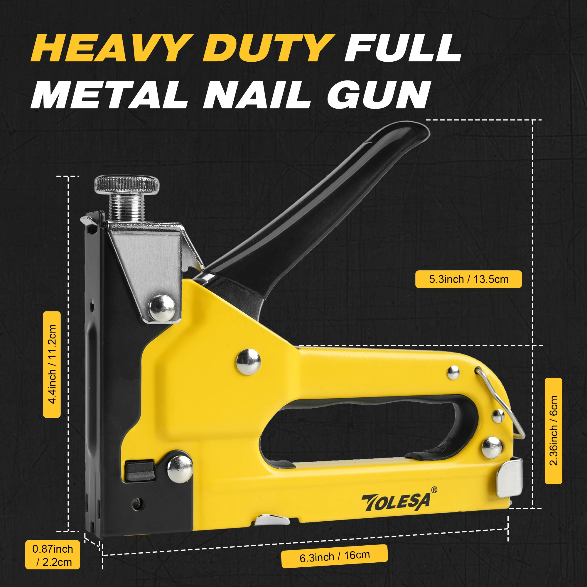 TOLESA الثقيلة التيلة مجموعة أدوات المسدس 4 في 1 المفروشات دليل دباسة بندقية مع 2000 ستابلز للخشب النجارة الحرف الجدار DIY بها بنفسك