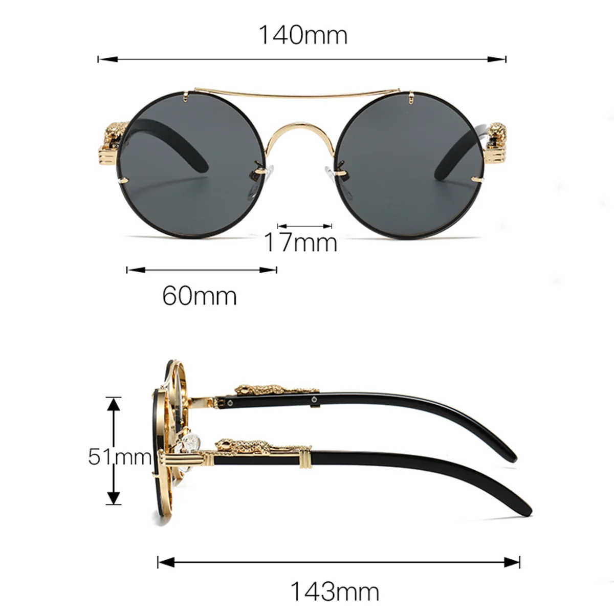 Retro Oval Metal Sunglasses for Women Men Luxury Fashion Brand Female Sun Glasses Punk Unisex Stylish Shades UV400