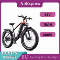 DUOTTS F26 Lite Adult Electric Bicycle 500W Motor Off-Road EBike 48V 18AH Battery 26*4.0 Inch Tires Fat Tires All-Terrain EBike