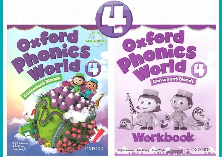 10 Books Oxford Natural Spelling Textbook Oxford Phonics World 5 Textbook + 5 Workbook Children English Teaching Learning+CD