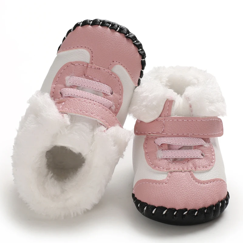 Winter Baby And Baby Snow Boots Warm And Plush Baby Boots Comfortable Soft Sole Suitable For 0-18M Newborn Cotton Shoes