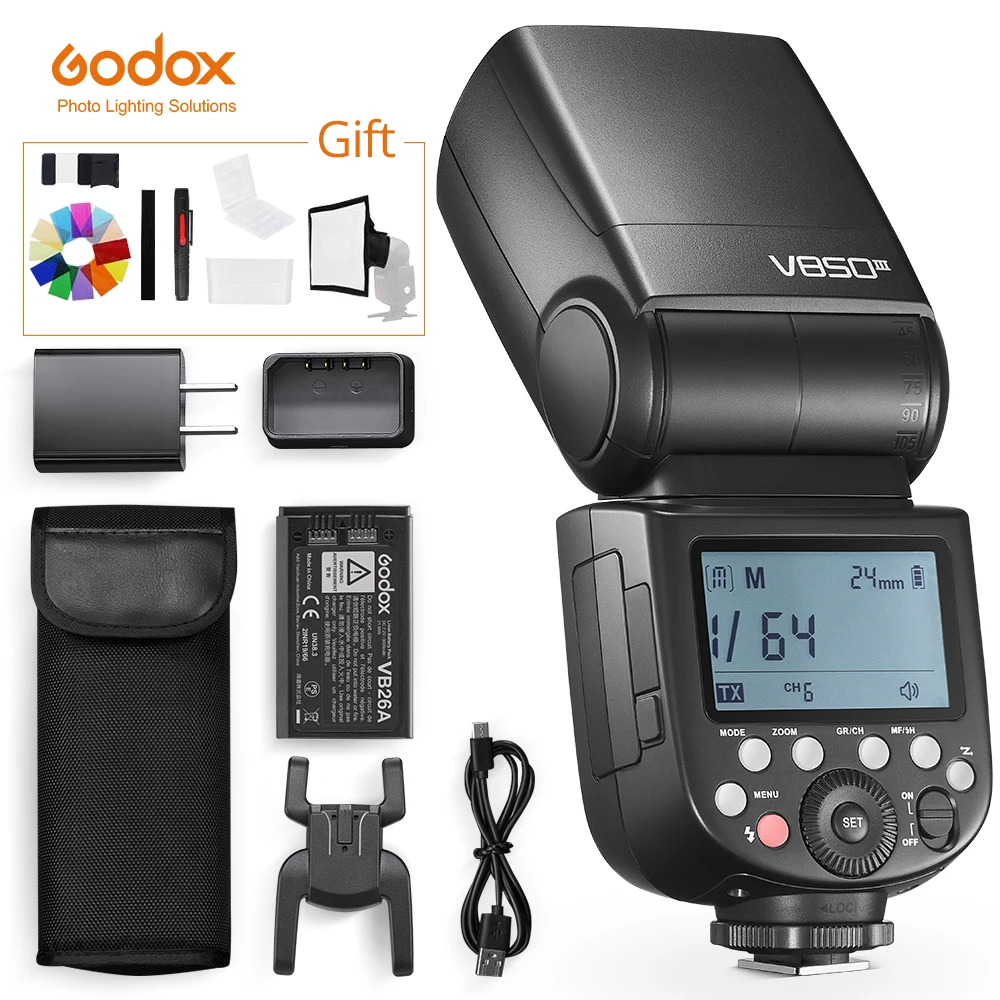 Godox V850III 76W 2.4G GN60 Wireless X System Li-ion Battery Speedlite for Canon Nikon Sony Pentax Olympus