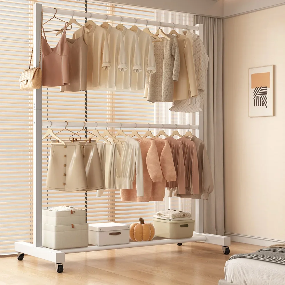 

Clothes Hanger Bold Indoor Home Floor Clothes Rack Balcony Drng Clothes Fantastic Product for Dormitory Double Bedroom