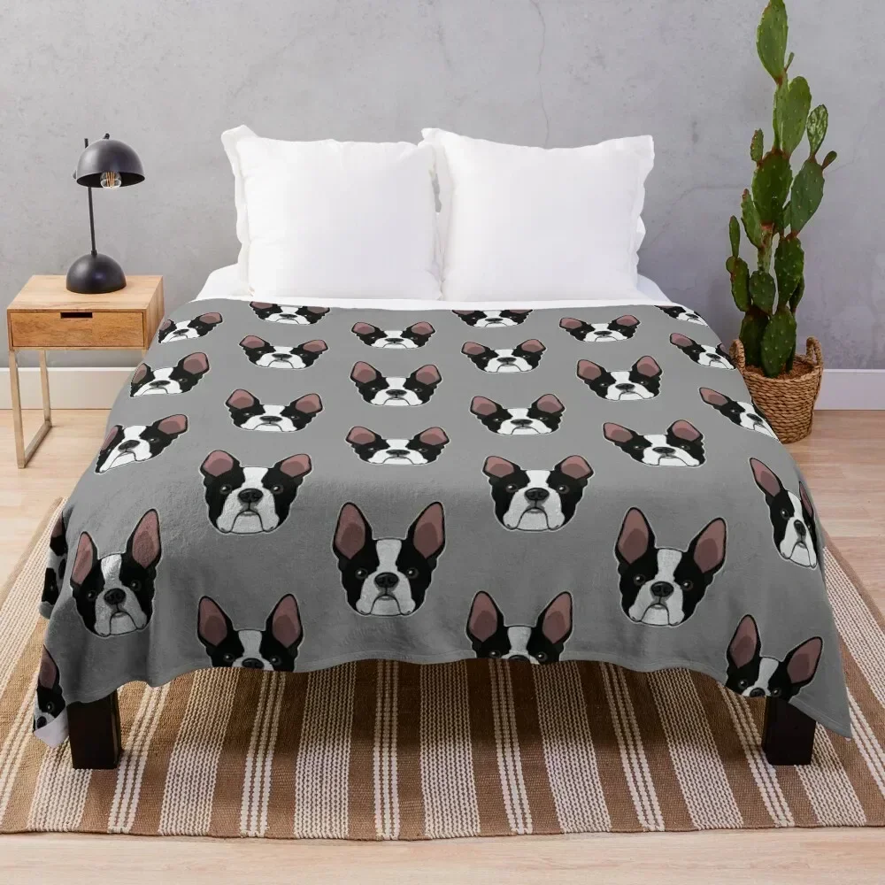 

Boston Terrier Throw Blanket Plush Fuzzy Cozy Blanket for Couch Sofa