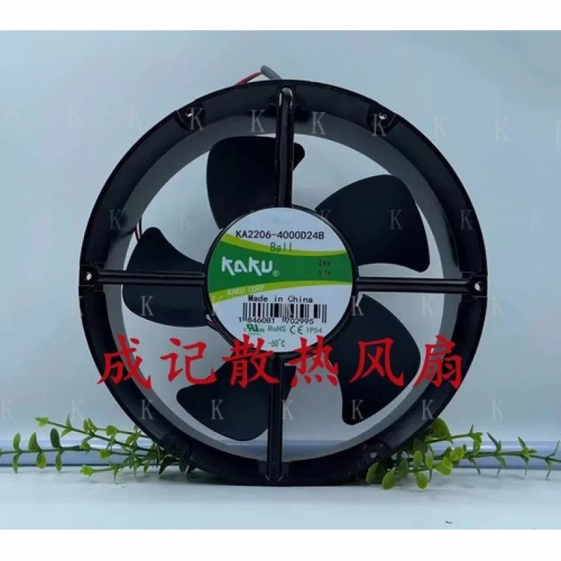 

C FOR KAKU KA2206-4000D24B 22060 DC24V 3.7A 22CM Metal DC Cooling Fan