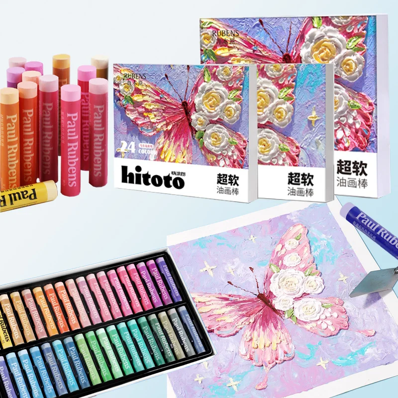24/36/48color Oil Pastel Set Macaron Series Strong Coverage Stackable Colors Children's Paintings Graffiti Outdoor Sketching
