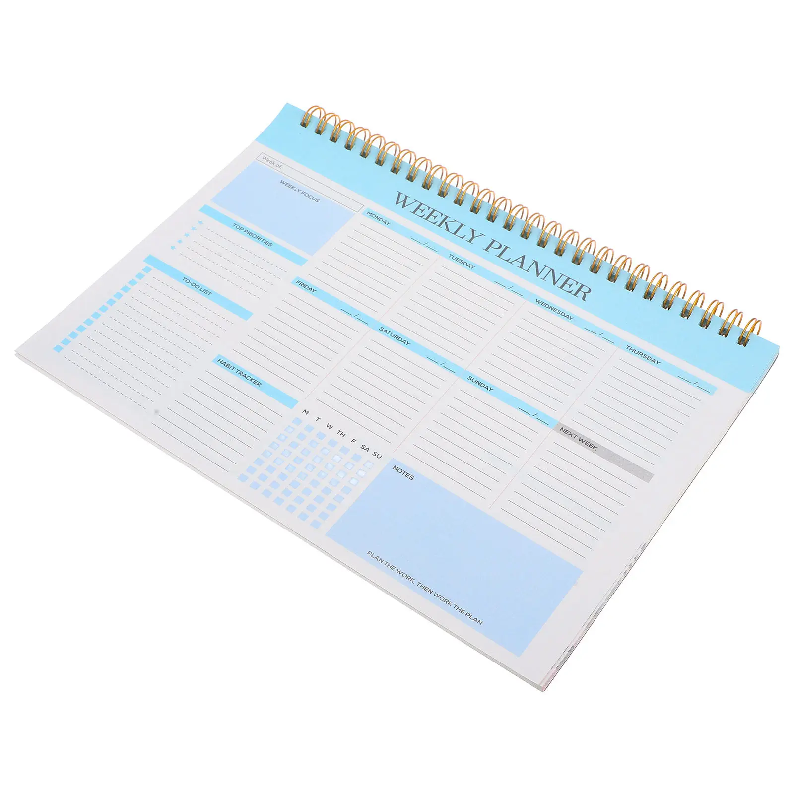 Weekly Planner Spiral Notebook B5 Double Wire Binding Robust Paper Cover Work Life Organizer Weekly Notepad Task Projects